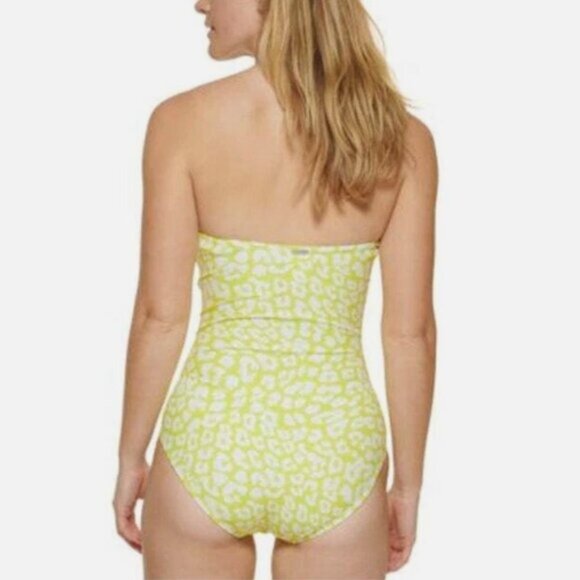 Calvin Klein Printed Tummy-Control One-Piece Swimsuit - 4 - Picture 5 of 9